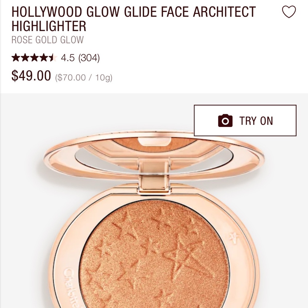 Charlotte Tilbury Hollywood Glow Glide Highlighter- Rose Gold Glow - Picture 2 of 4